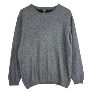 Neiman Marcus Mens 100% Cashmere Crew Sweater Gray - XL